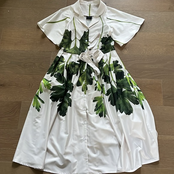 Reckless Ericka Dresses & Skirts - Reckless Ericka Flutter Sleeve Clover Collar Maxi Garden Dress sz medium